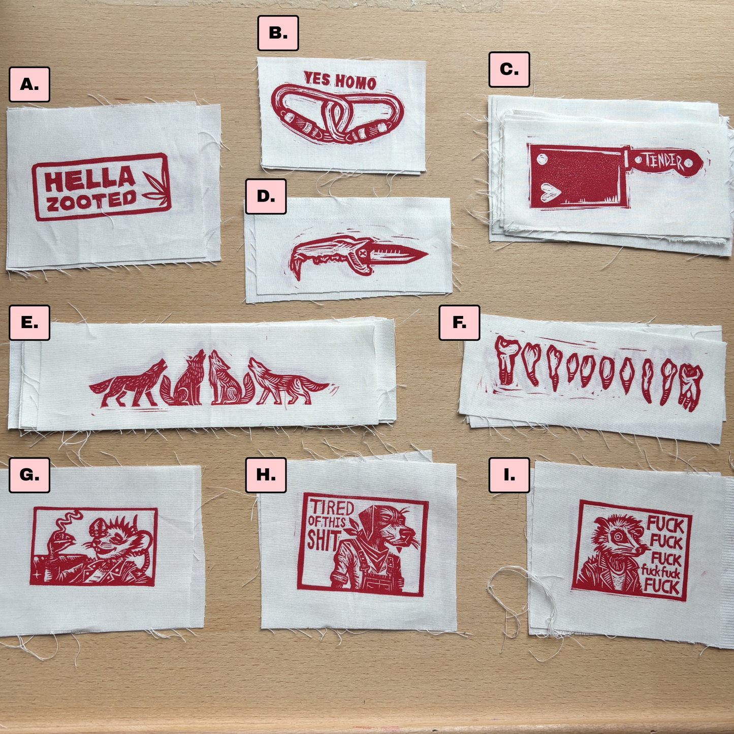 Red Inked Patches (Discontinued)