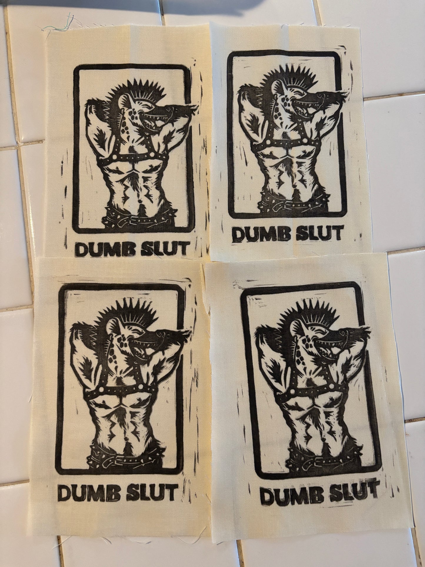 Dumb Slut patch on Cream