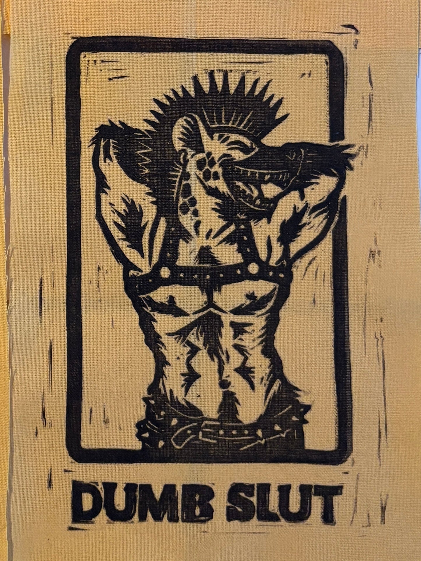 Dumb Slut patch on Yellow