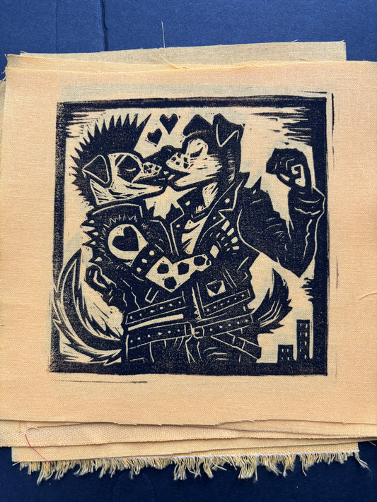 Dogs Kissing Patch - Yellow (exclusive)