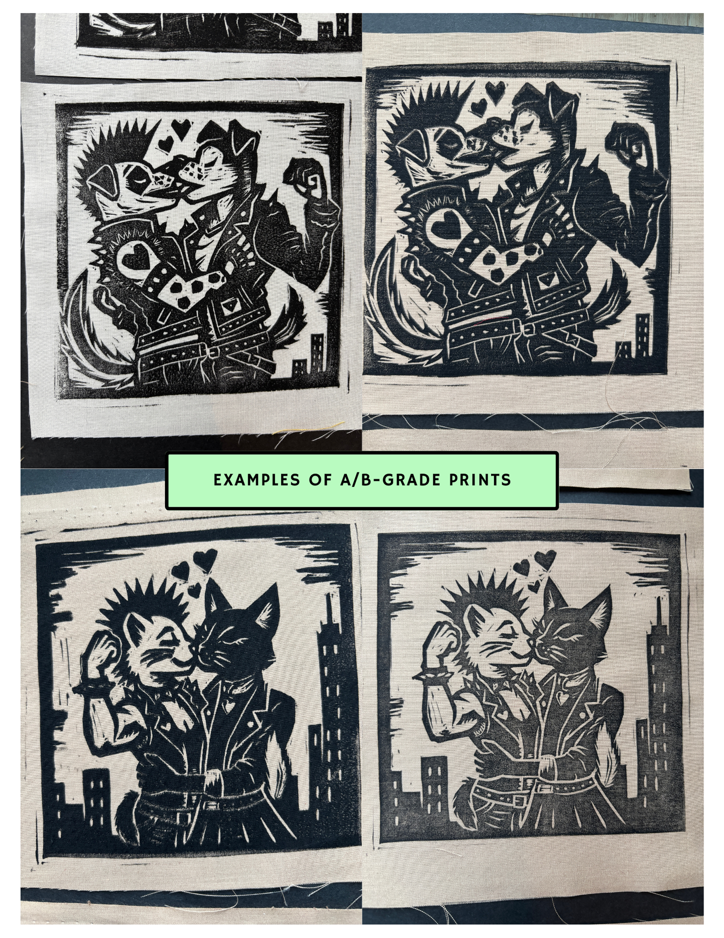 Cats Kissing Patch - Light Brown (exclusive)