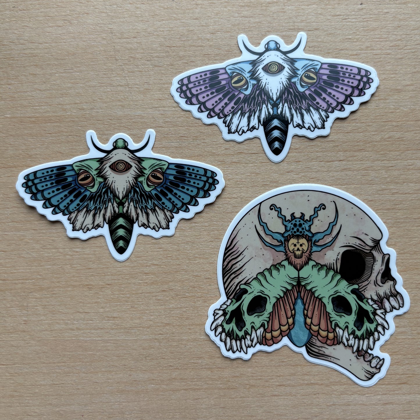 Skull and Moths Stickers (Discontinued)