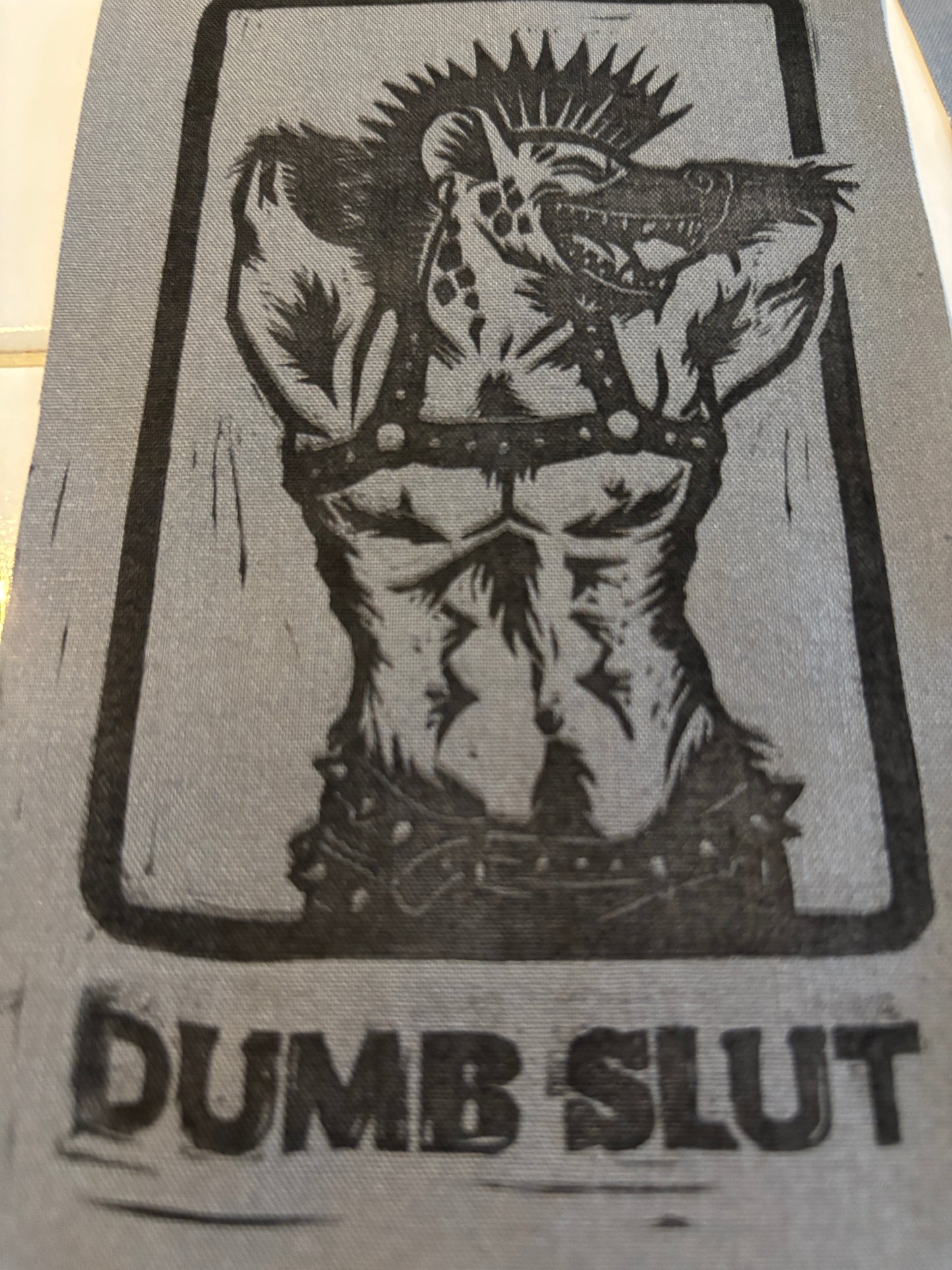 B-Grade patches - Dumb Slut on Gray