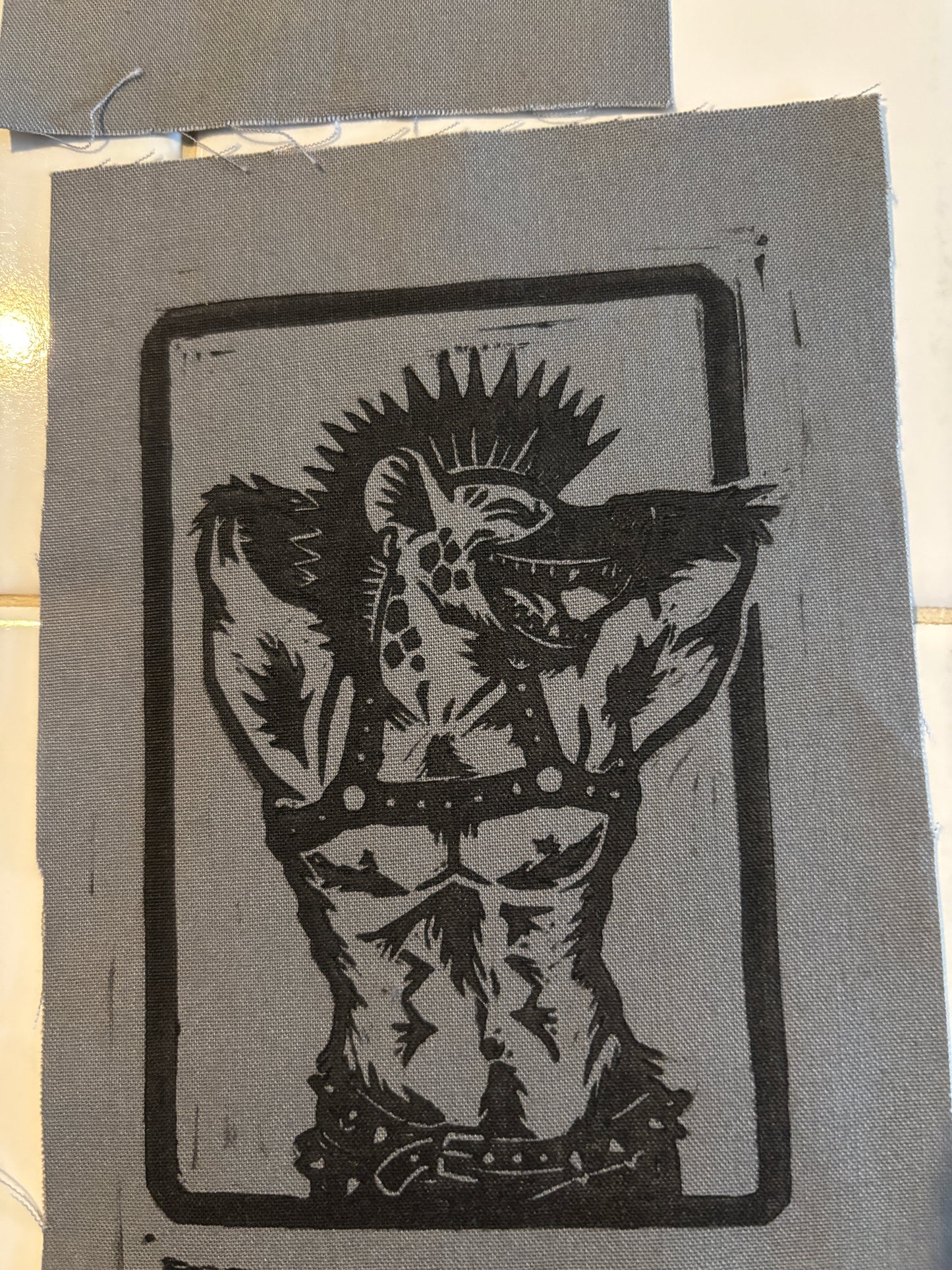 B-Grade patches - Dumb Slut on Gray