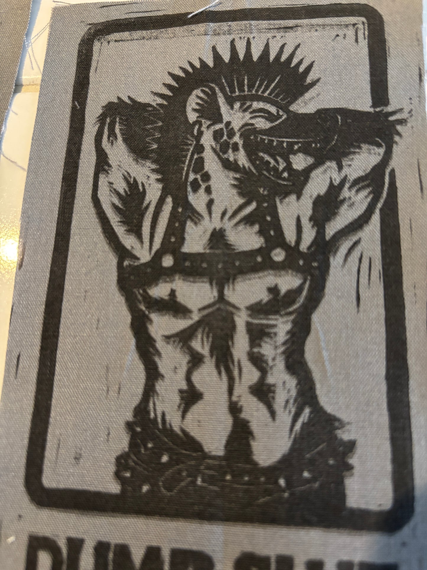 B-Grade patches - Dumb Slut on Gray