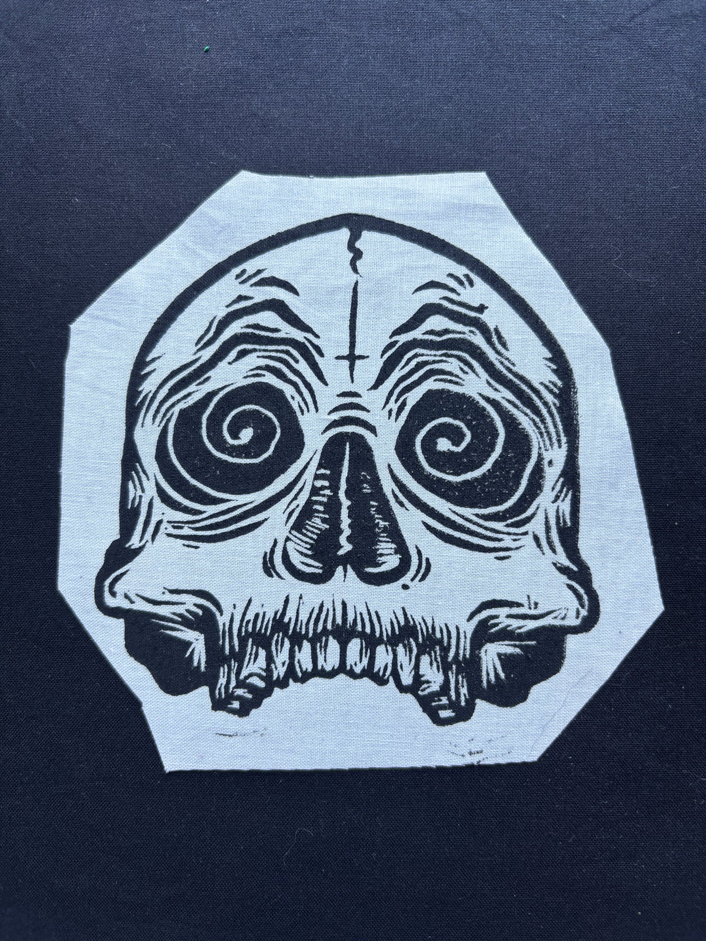 Human skull patch